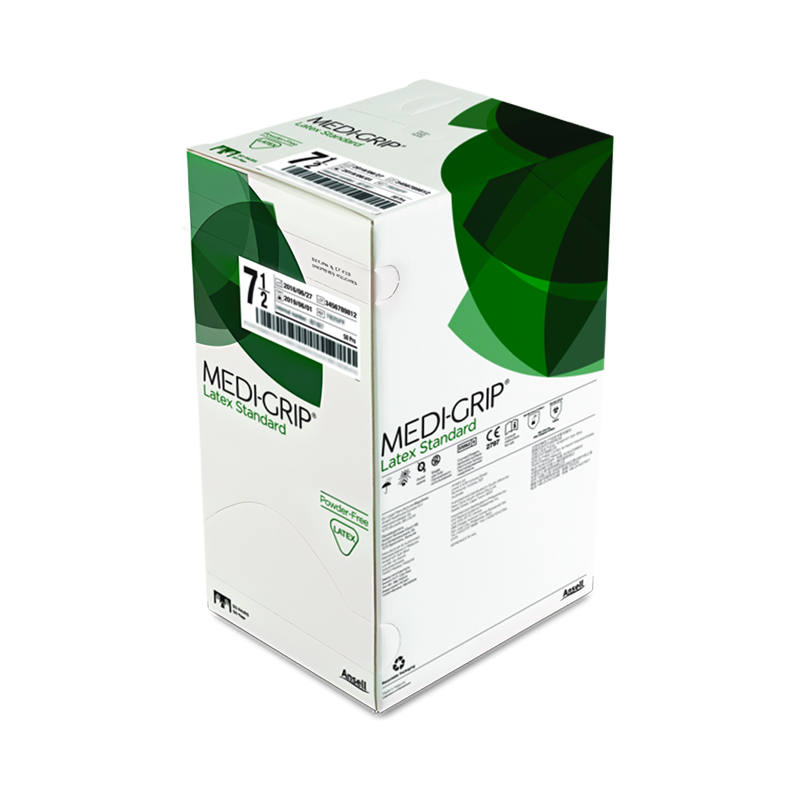 Medi-Grip® Latex Standard, Латексні хір. рукавички стерильні без пудри р.8.5